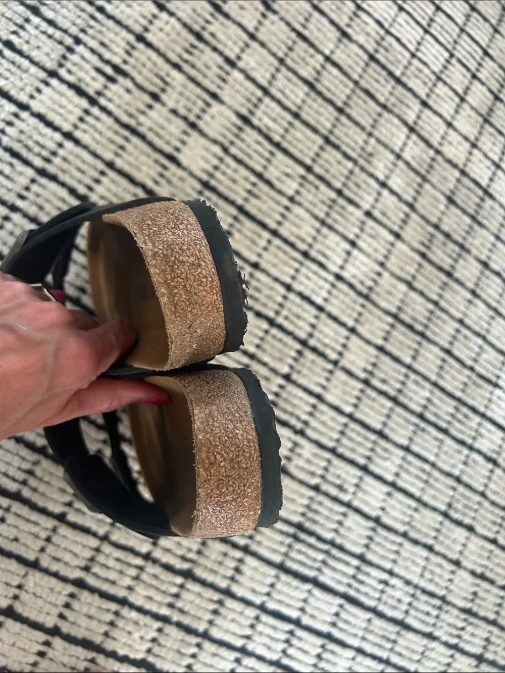 Birkenstock Men's Black Double-Strap Slide Sandals